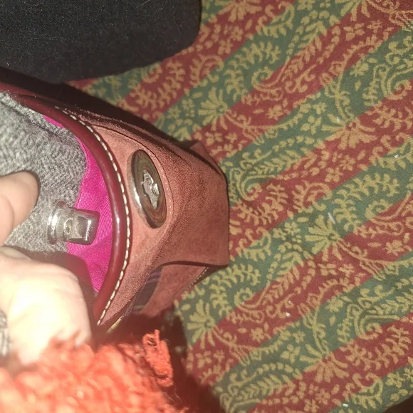 NWOT COAH Y2K Patchwork Tote Purse with Leather Straps - Picture 5 of 13